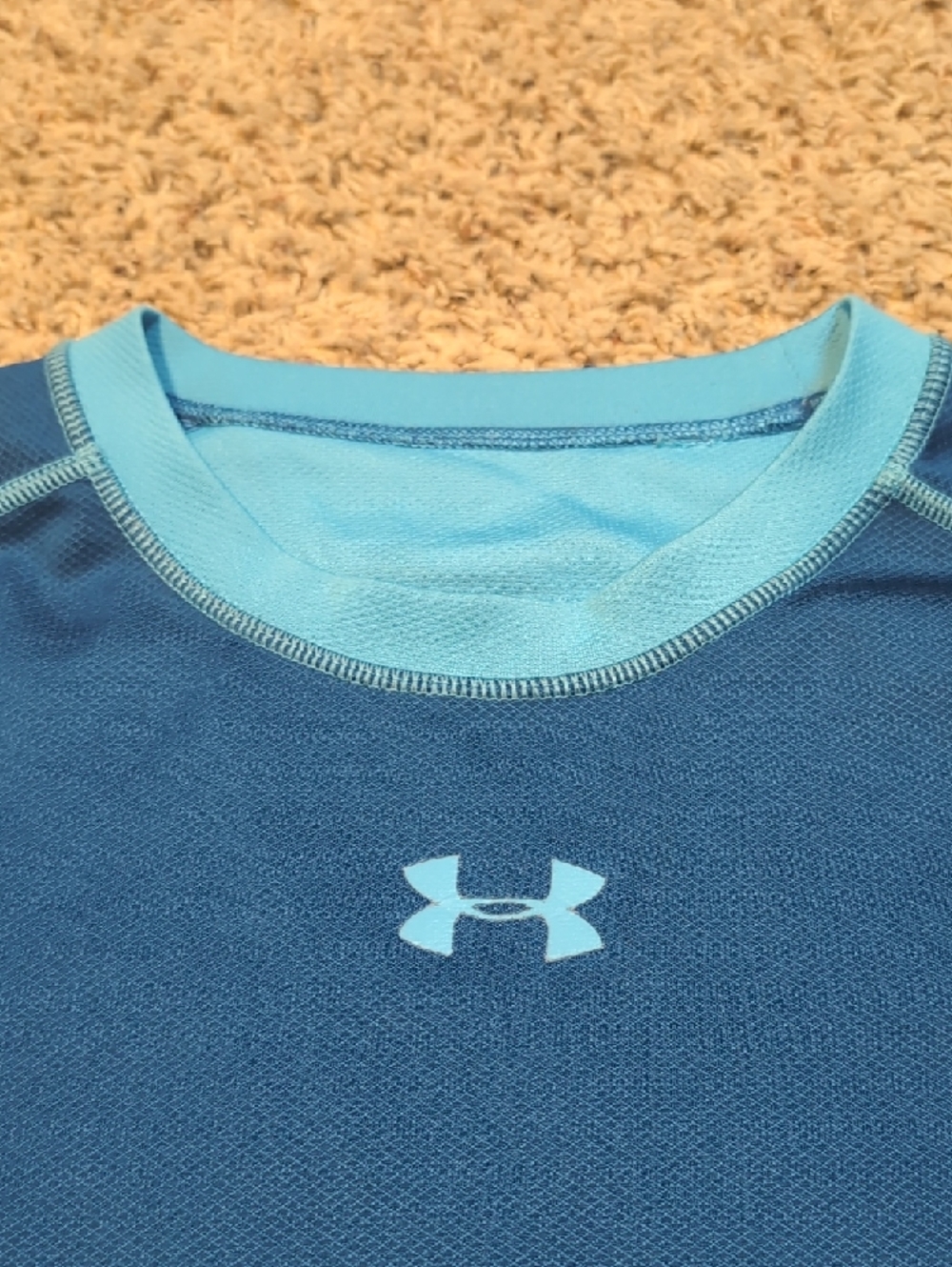 Mens UnderArmour Reversible Aquamarine Blue Long Sleeve XL - Picture 5 of 11